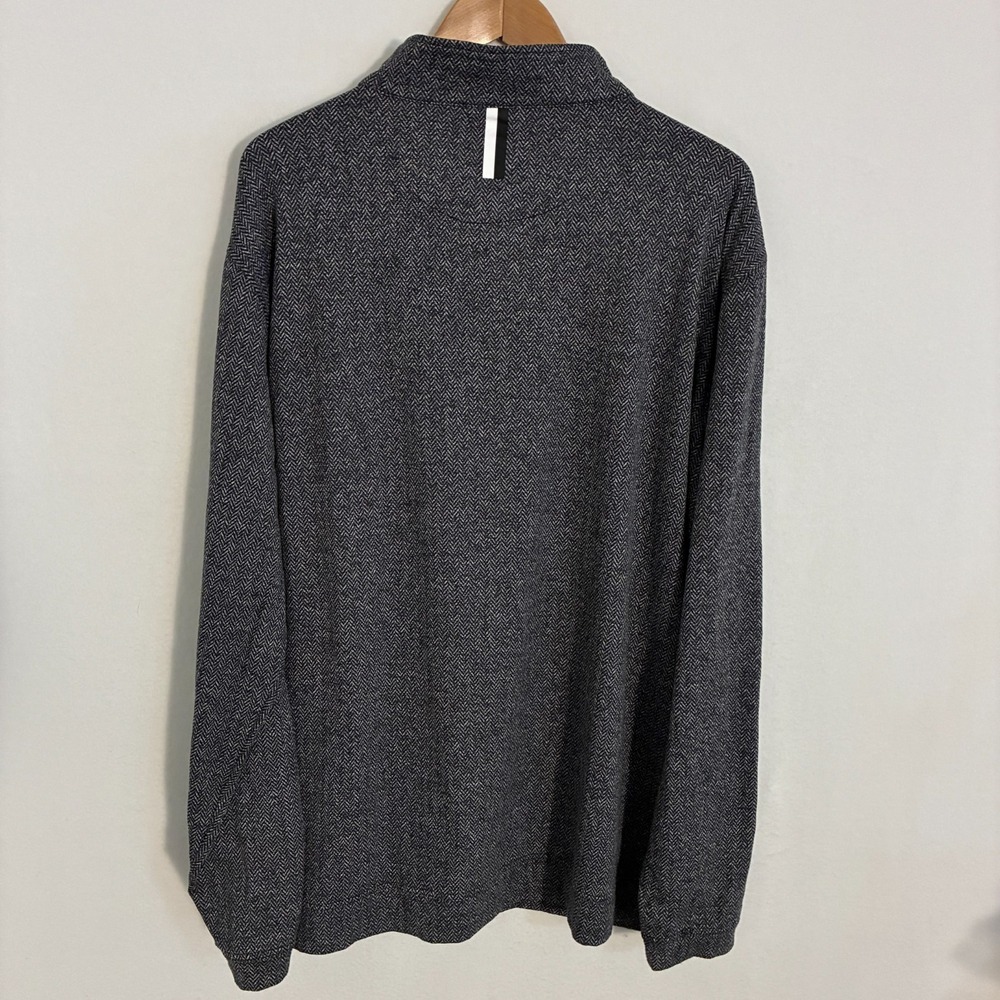Rhoback 1/4 Zip Pullover Men's 3XL Herringbone Long Sleeve Performance Preppy - Picture 4 of 8